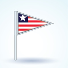 Flag set of Liberia, vector illustration