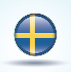 Flag set of Sweden, vector illustration