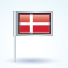 Flag set of Denmark, vector illustration
