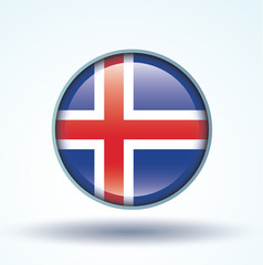Fototapeta premium Flag set of Iceland, vector illustration