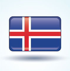 Obraz premium Flag set of Iceland, vector illustration
