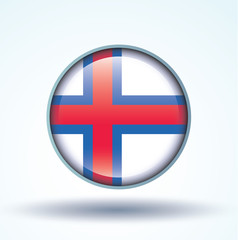 Obraz premium Flag set of Faroe Islands, vector illustration