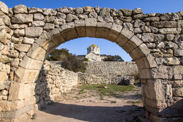 Fototapeta na wymiar Ancient town Chersonesus, Crimea, Russia