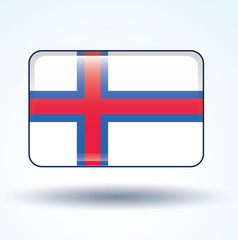 Flag set of Faroe Islands, vector illustration