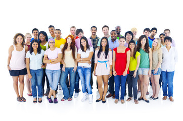 Obraz premium Large Group People Communication Diversity Community Concept