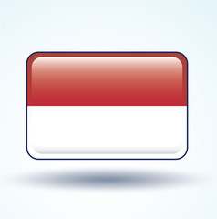 Flag set of Indonesia, vector illustration