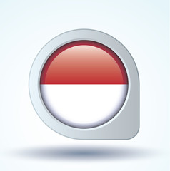 Flag set of Indonesia, vector illustration