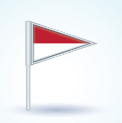 Flag set of Indonesia, vector illustration