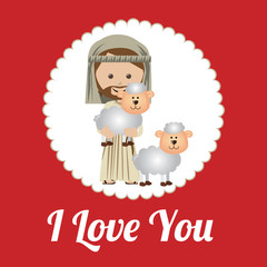 Love design over red background vector illustration