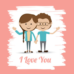 Love design over pink background vector illustration
