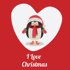 Christmas  design over red background vector illustration