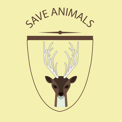 Animals design over beige background vector illustration