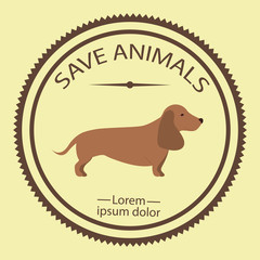 Animals design over beige background vector illustration