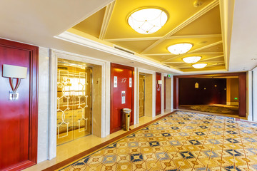modern hotel interior and corridor