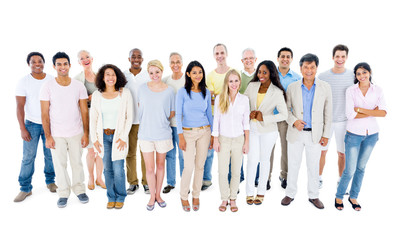 Obraz premium Large Group People Communication Diversity Community Concept