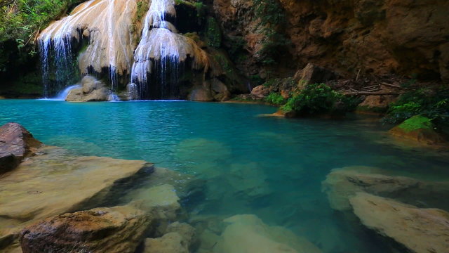 Khor louang waterfall in lamphun thailand