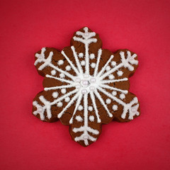 Fototapeta na wymiar Snowflake Cookie