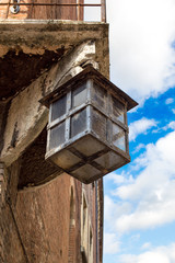 Old medieval street lantern