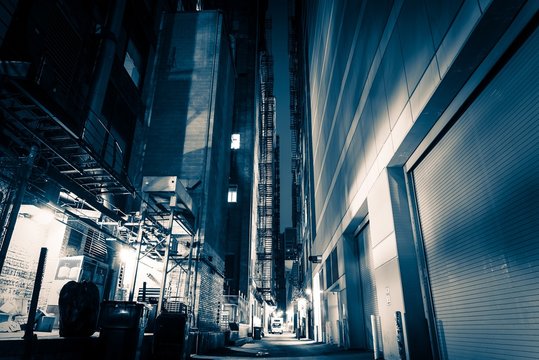 Big City Alley at Night
