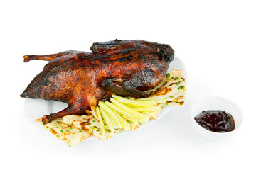 Peking Duck on white. File contains a path to isolation.
