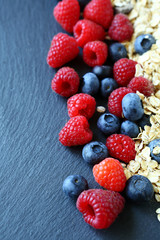 Breakfast cereal with berries