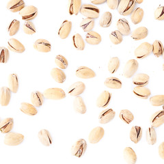 Multiple pistachios isolated