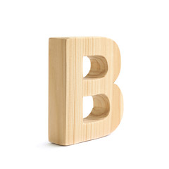 Wooden block letter isolated