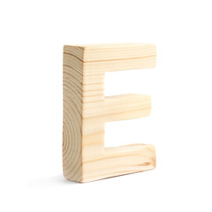 Wooden block letter isolated