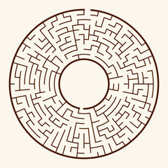 illustration of round maze