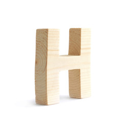 Wooden block letter isolated