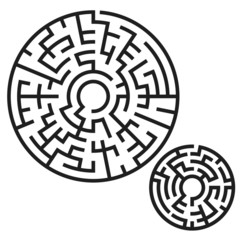 illustration of round maze