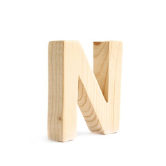 Wooden block letter isolated