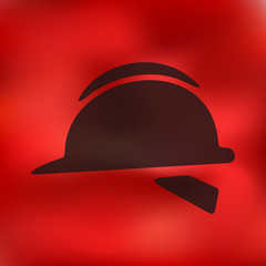 helmet icon on blurred background