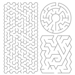illustration of maze set