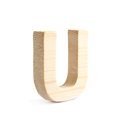 Wooden block letter isolated