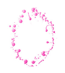 Letter made with the paint drops