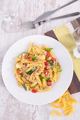 pasta cooked with vegetables