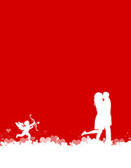 Liebespaar mit Engel