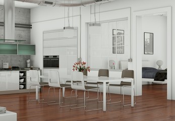 modernes Loft Interieur Design