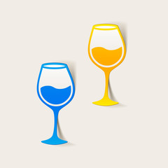 realistic design element: wineglass