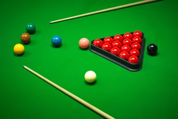 Foto op Plexiglas snooker balls set © darkkong