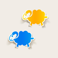 realistic design element: sheep