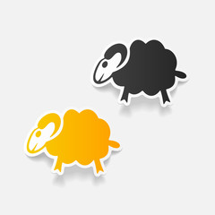 realistic design element: sheep