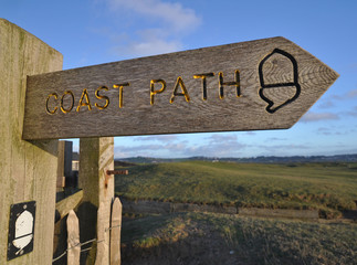 Coast path sign