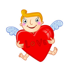 Cupid with heart.