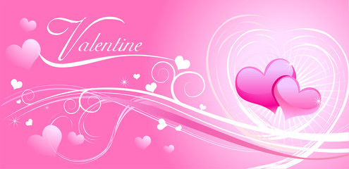 Valentine background wiht hearts