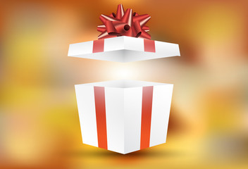 Vector open gift box with surprise inside