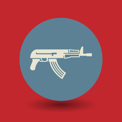 Automatic rifle symbol, vector