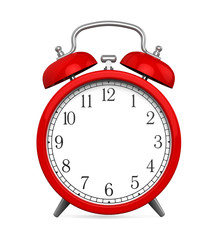 Red Alarm Clock with Blank Space