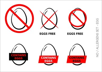 Vector Egg Free Symbols on white background
